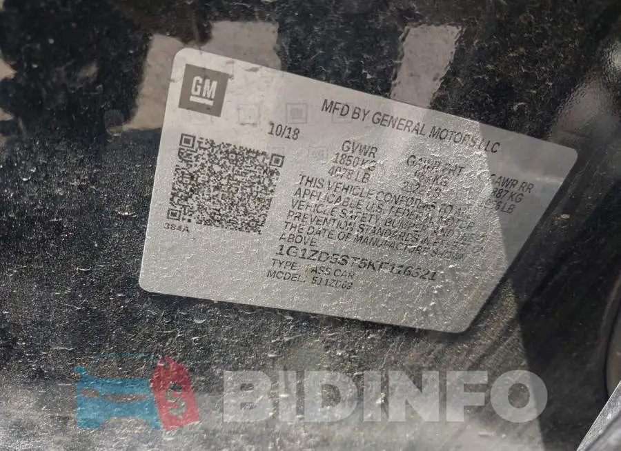 1G1ZD5ST5KF116321 Photo# 9