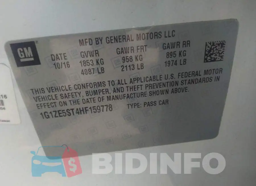 1G1ZE5ST4HF159778 Photo# 9