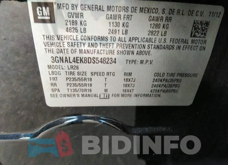 3GNAL4EK8DS548234 Photo# 9