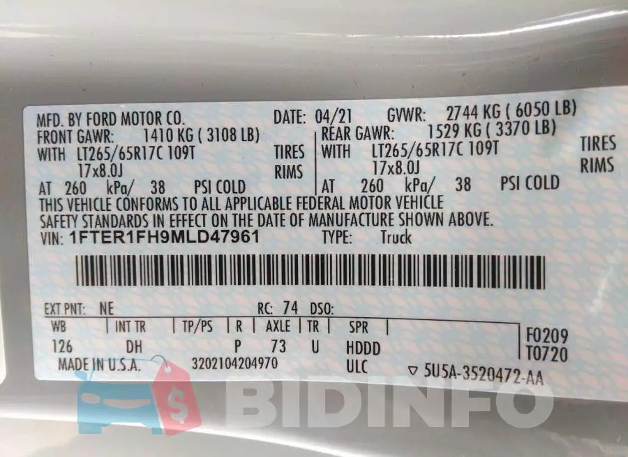 1FTER1FH9MLD47961 Photo# 9