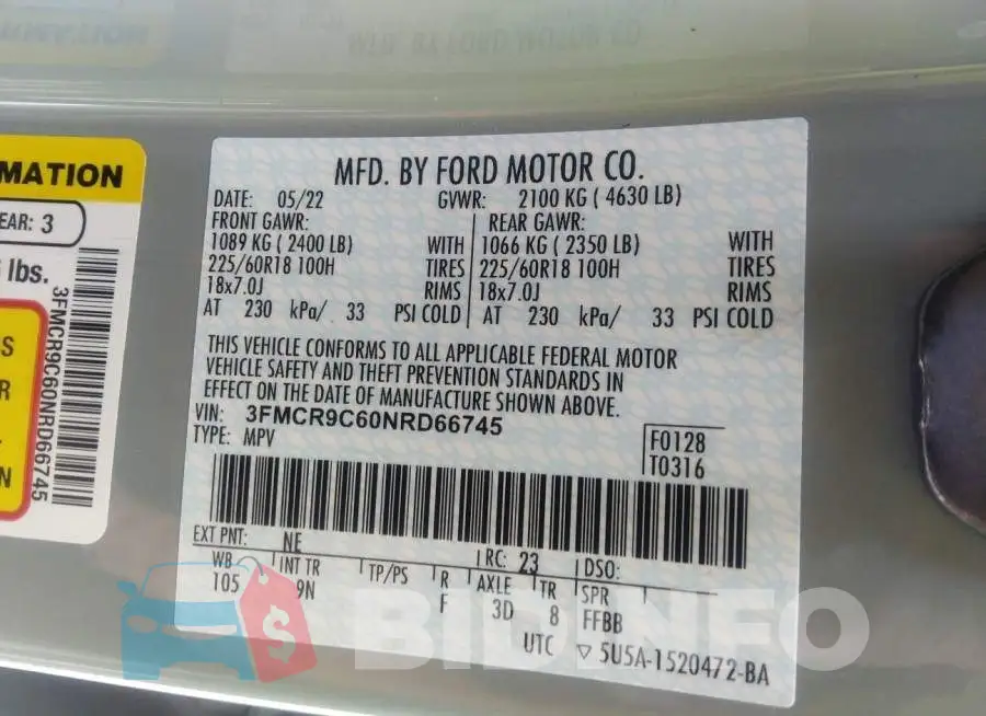 3FMCR9C60NRD66745 Photo# 9