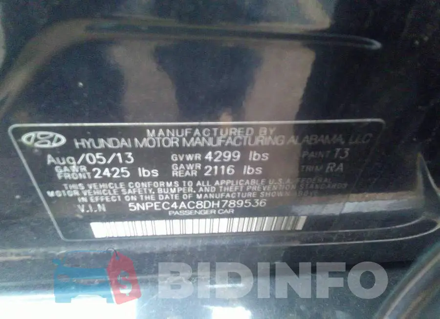 5NPEC4AC8DH789536 Photo# 9