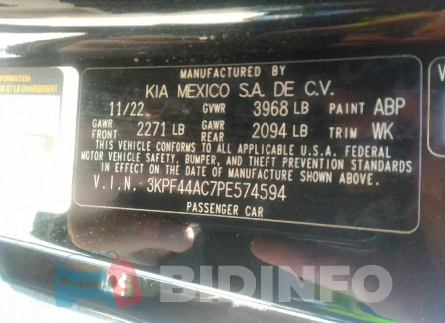 3KPF44AC7PE574594 Photo# 9