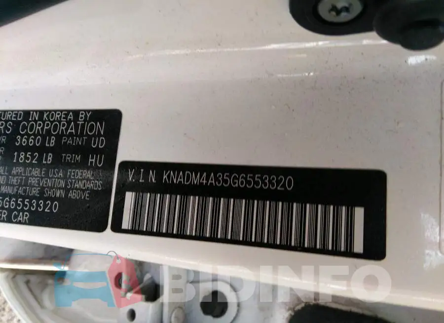KNADM4A35G6553320 Photo# 9