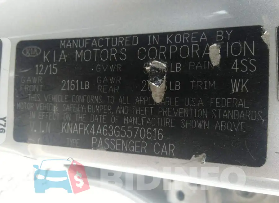 KNAFK4A63G5570616 Photo# 9
