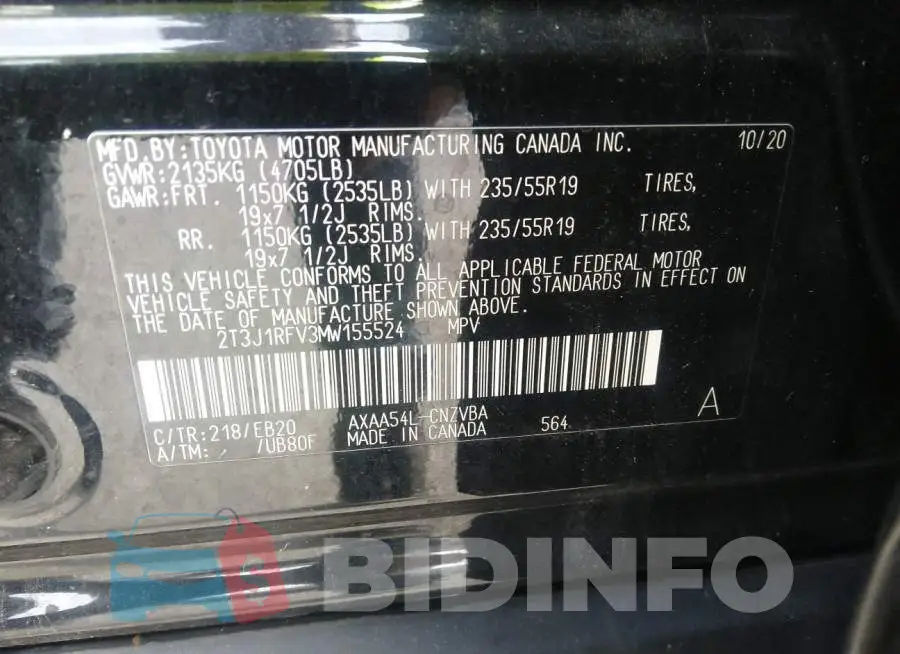 2T3J1RFV3MW155524 Photo# 9