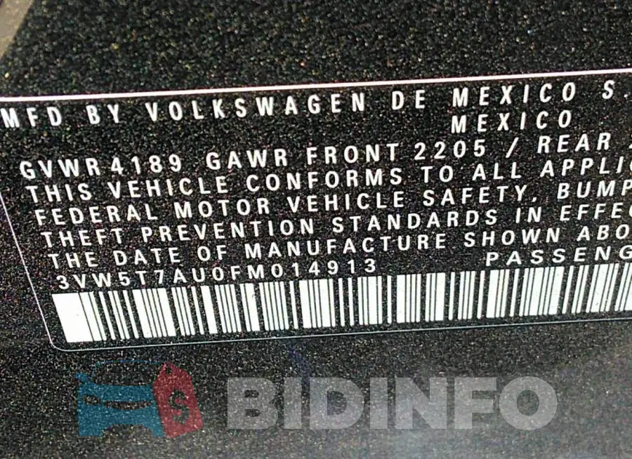 3VW5T7AU0FM014913 Photo# 9