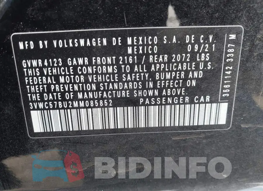 3VWC57BU2MM085852 Photo# 9
