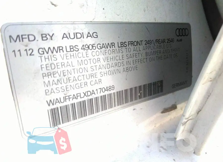 WAUFFAFLXDA170489 Photo# 9