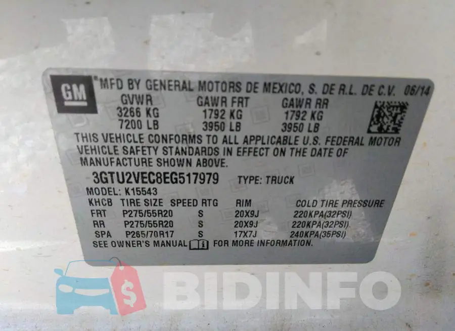 3GTU2VEC8EG517979 Photo# 9