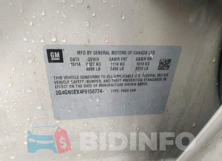 2G4GN5EX4F9158774 Photo# 9