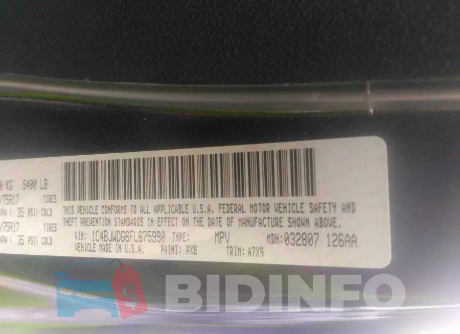 1C4BJWDG6FL675990 Photo# 9