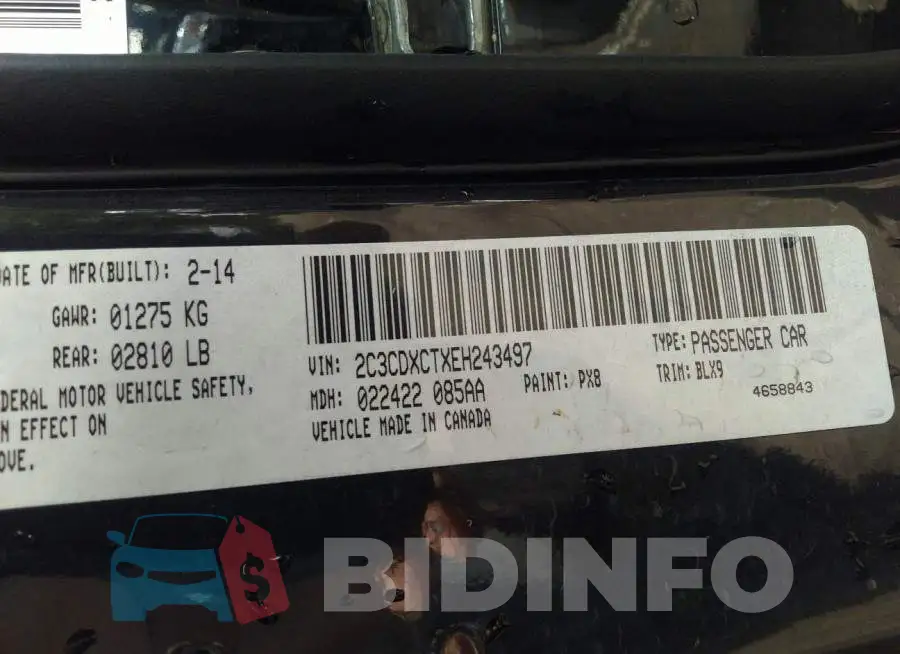 2C3CDXCTXEH243497 Photo# 9