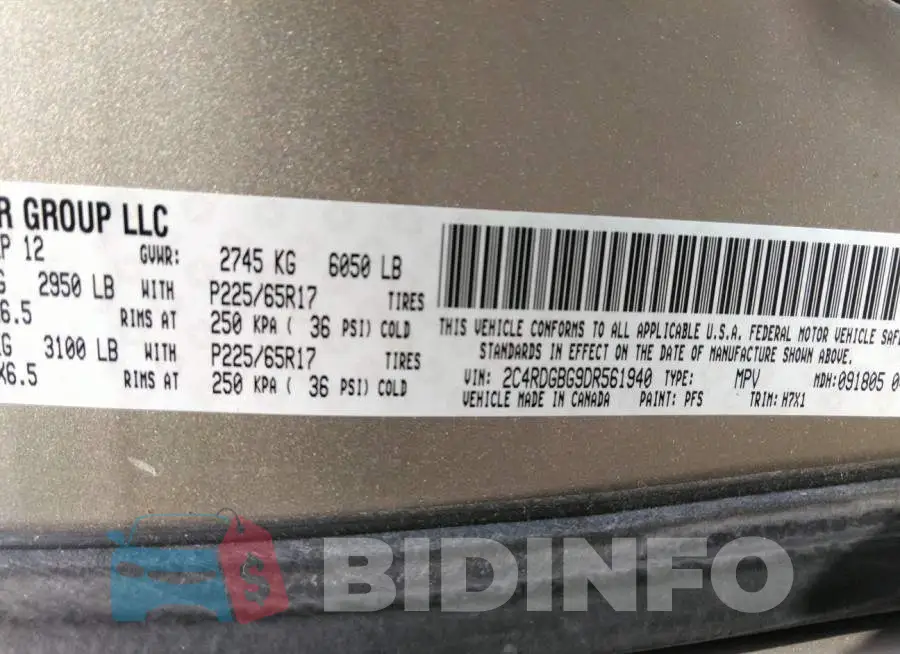 2C4RDGBG9DR561940 Photo# 9