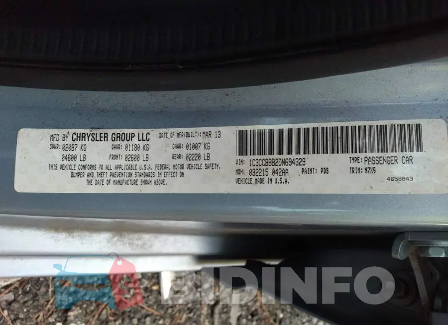1C3CCBBB2DN694329 Photo# 9