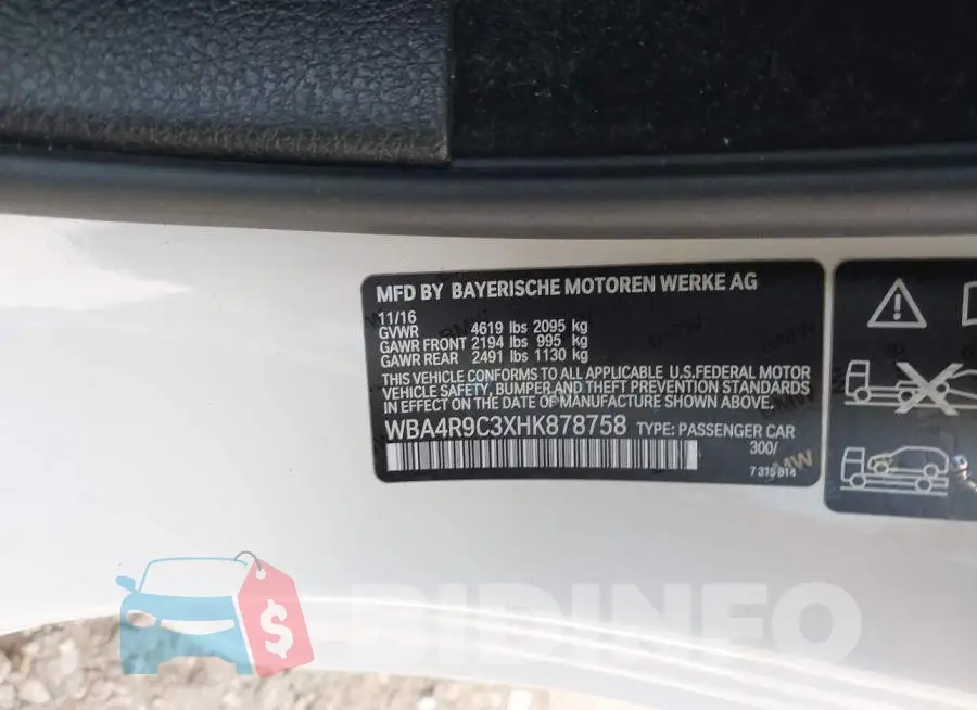 WBA4R9C3XHK878758 Photo# 9