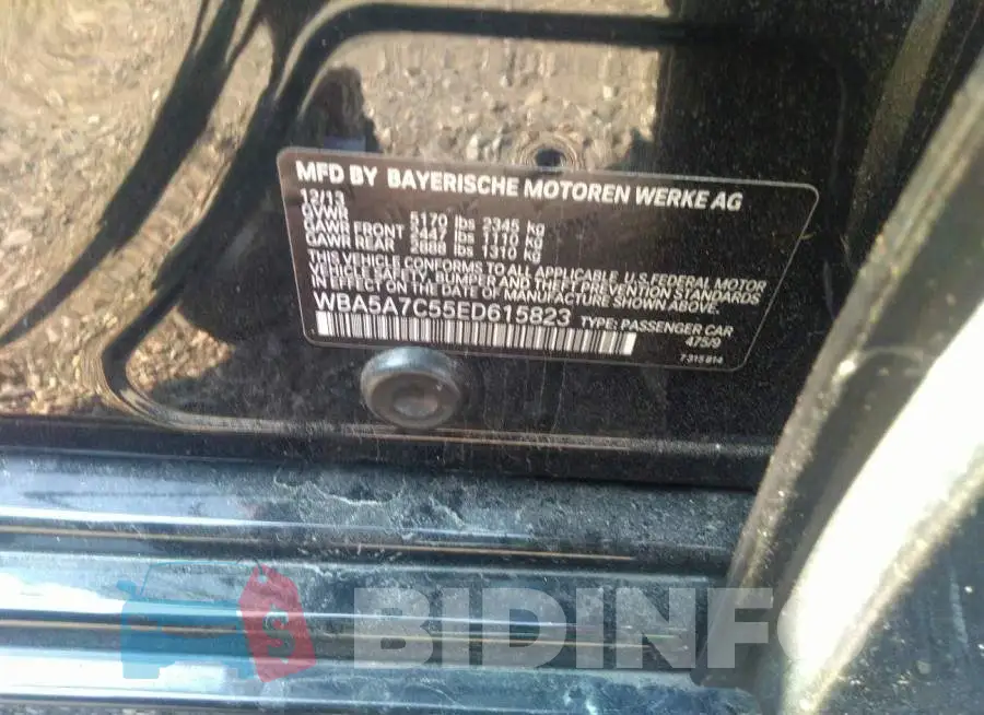 WBA5A7C55ED615823 Photo# 9