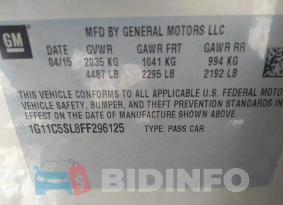 1G11C5SL8FF296125 Photo# 9