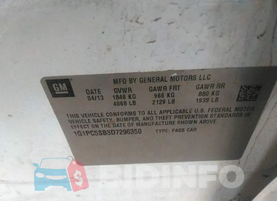 1G1PC5SB3D7296350 Photo# 9