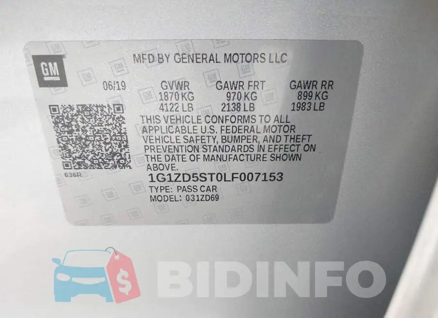 1G1ZD5ST0LF007153 Photo# 9