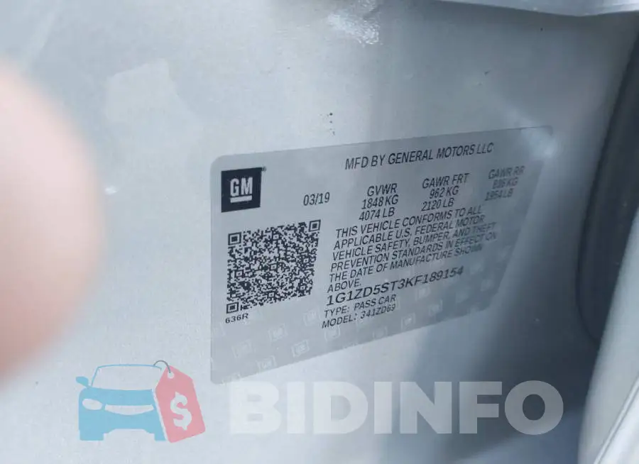 1G1ZD5ST3KF189154 Photo# 9