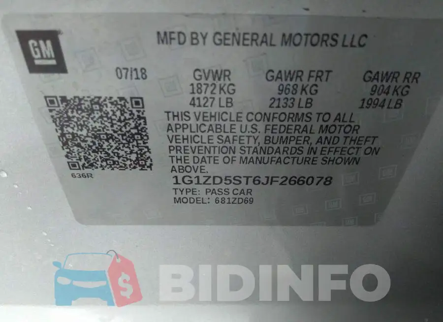 1G1ZD5ST6JF266078 Photo# 9