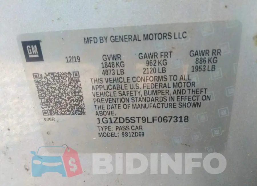 1G1ZD5ST9LF067318 Photo# 9