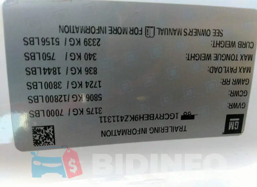 1GCRYBEH9KZ411311 Photo# 9
