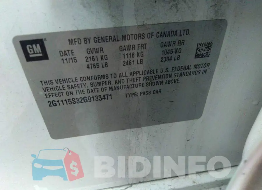 2G1115S32G9133471 Photo# 9