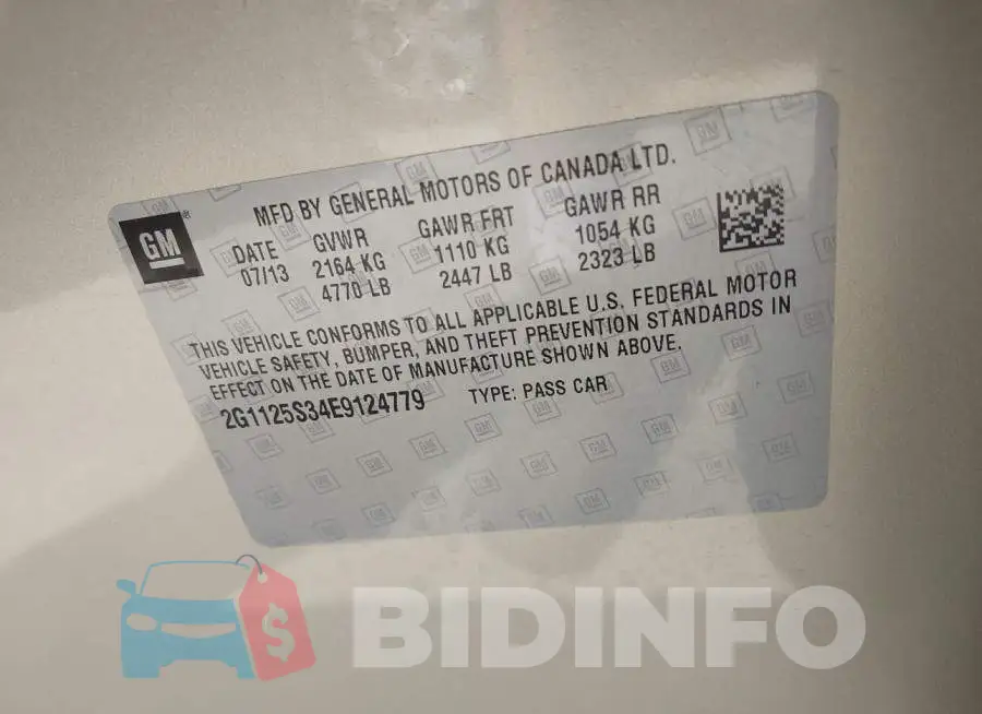 2G1125S34E9124779 Photo# 9