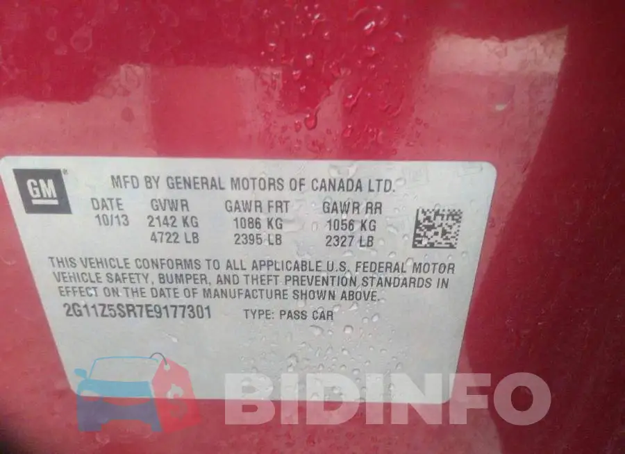 2G11Z5SR7E9177301 Photo# 9