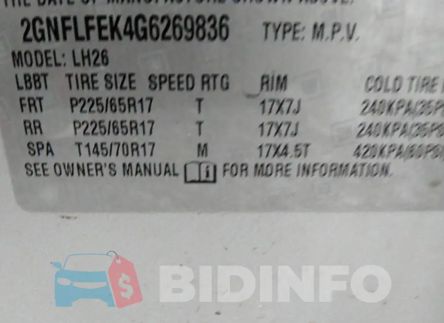 2GNFLFEK4G6269836 Photo# 9