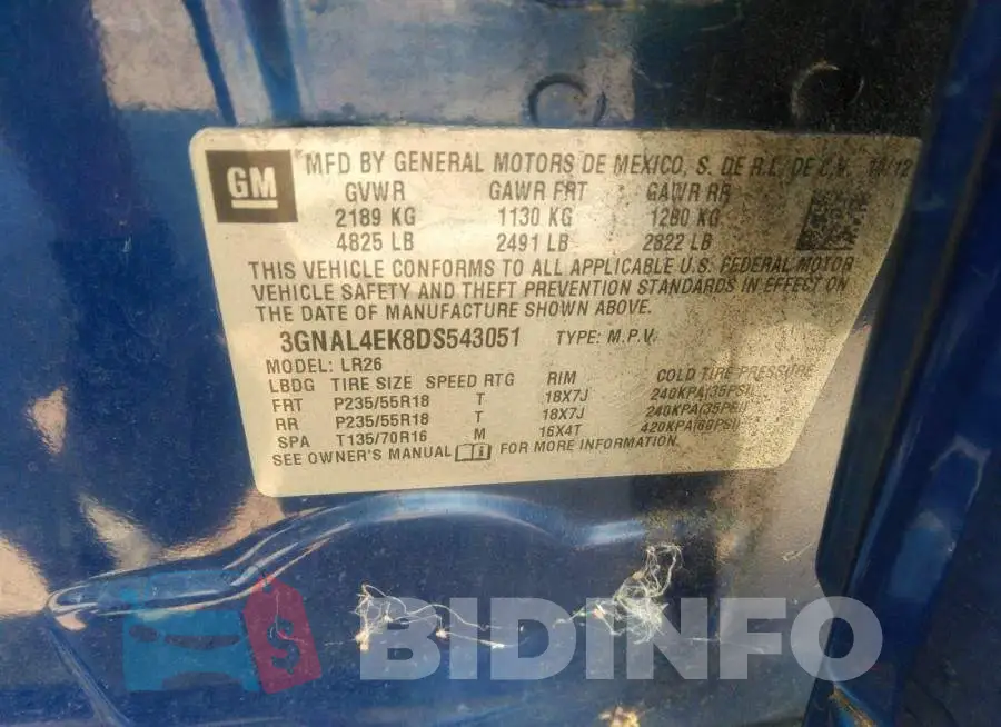 3GNAL4EK8DS543051 Photo# 9