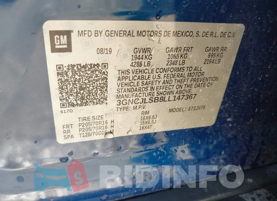 3GNCJLSB8LL147367 Photo# 9