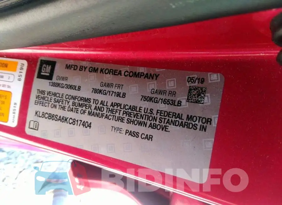 KL8CB6SA6KC817404 Photo# 9
