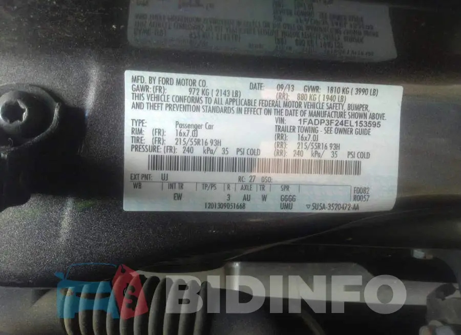 1FADP3F24EL153595 Photo# 9