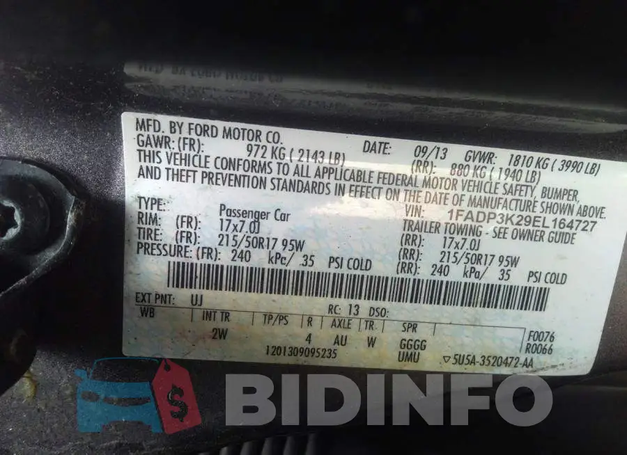 1FADP3K29EL164727 Photo# 9