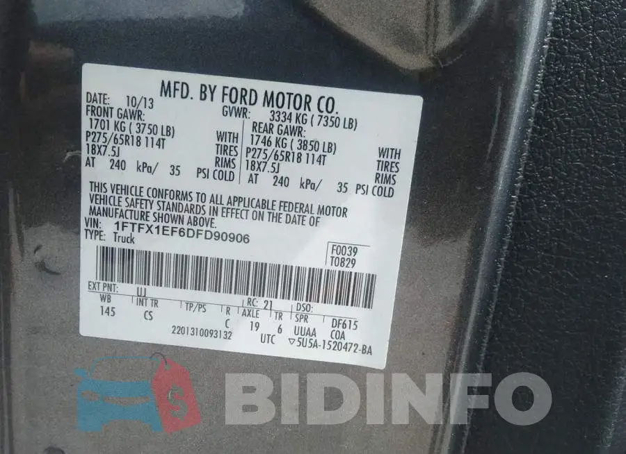 1FTFX1EF6DFD90906 Photo# 9