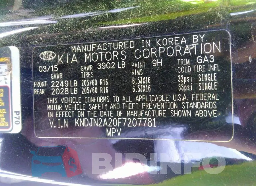 KNDJN2A20F7207781 Photo# 9