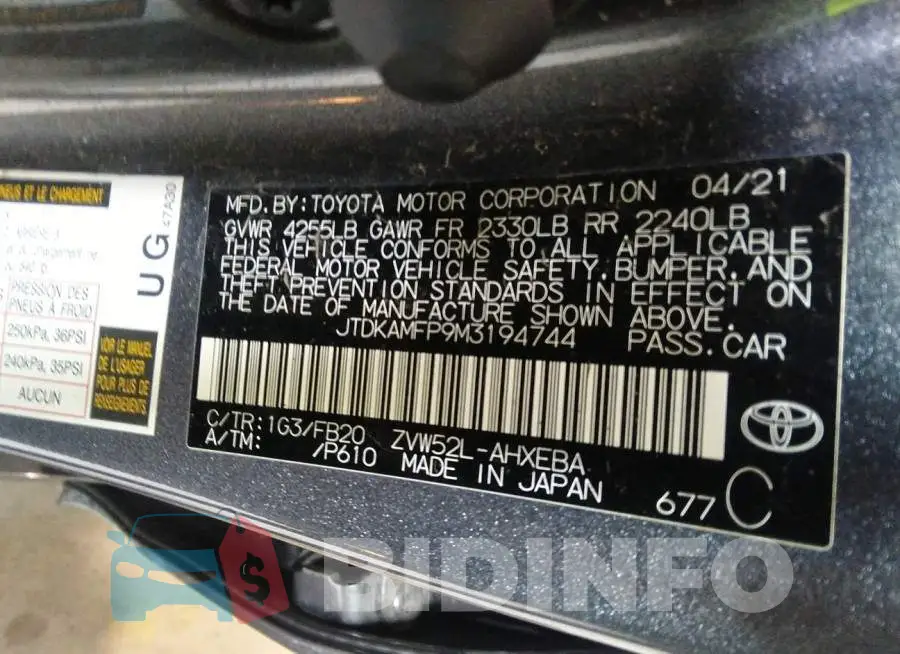 JTDKAMFP9M3194744 Photo# 9