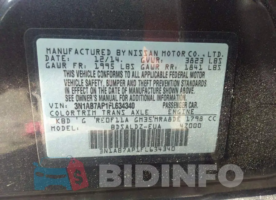3N1AB7AP1FL634340 Photo# 9