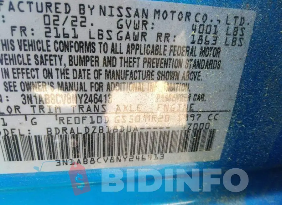 3N1AB8CV8NY246413 Photo# 9