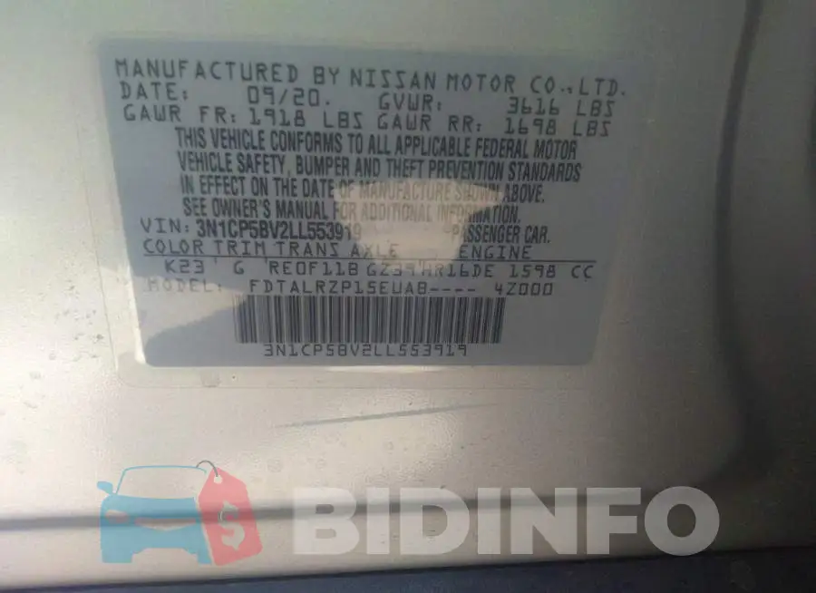 3N1CP5BV2LL553919 Photo# 9