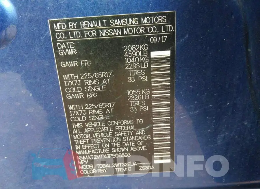 KNMAT2MTXJP508593 Photo# 9