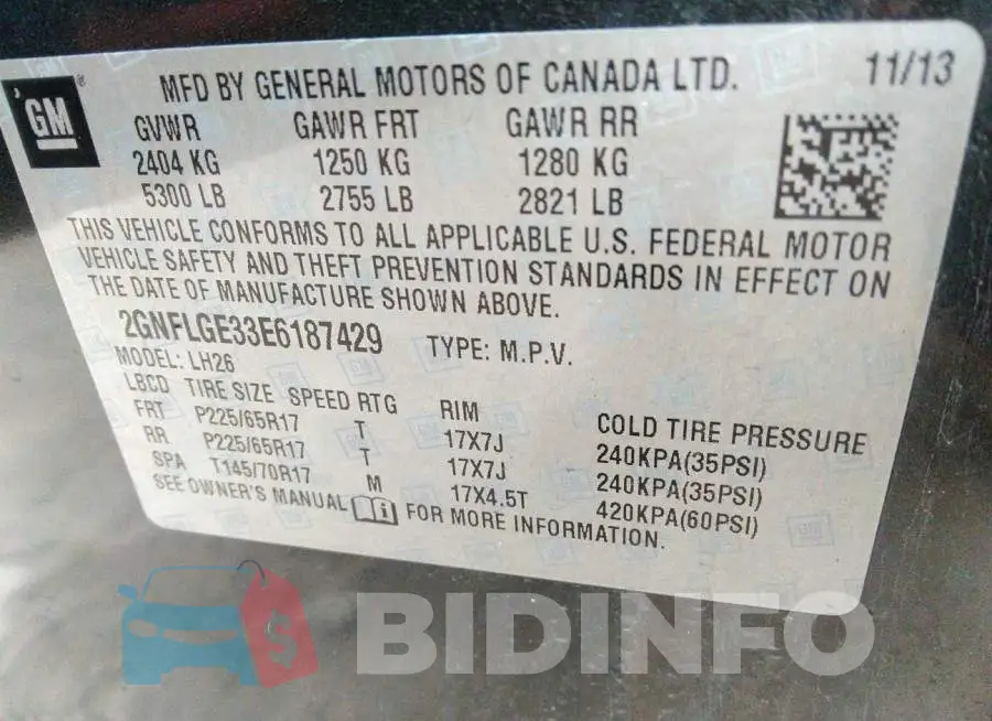 2GNFLGE33E6187429 Photo# 9
