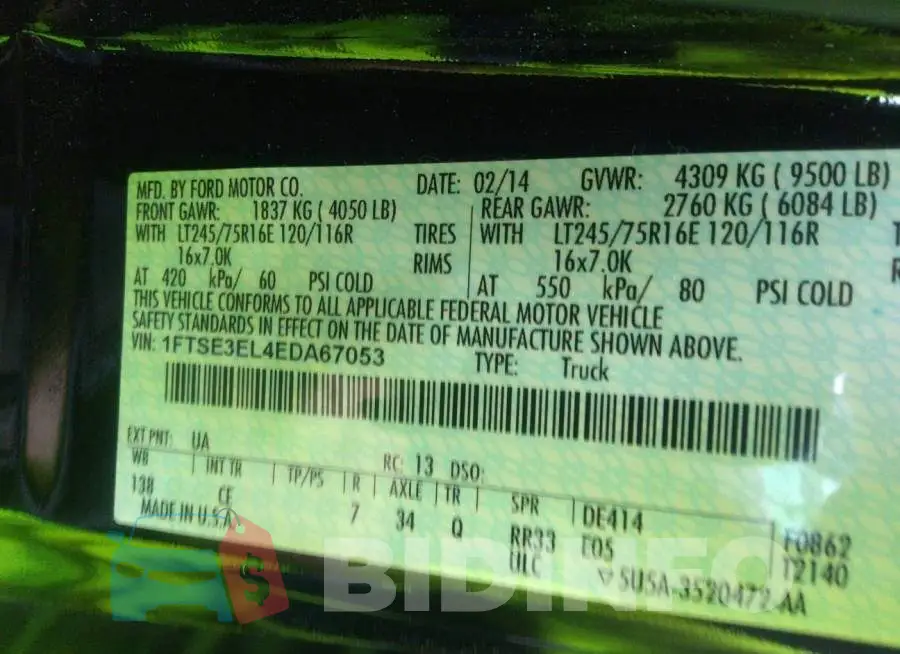 1FTSE3EL4EDA67053 Photo# 9