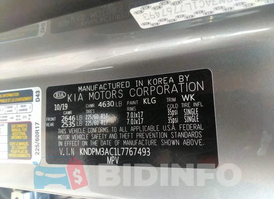 KNDPM3AC1L7767493 Photo# 9