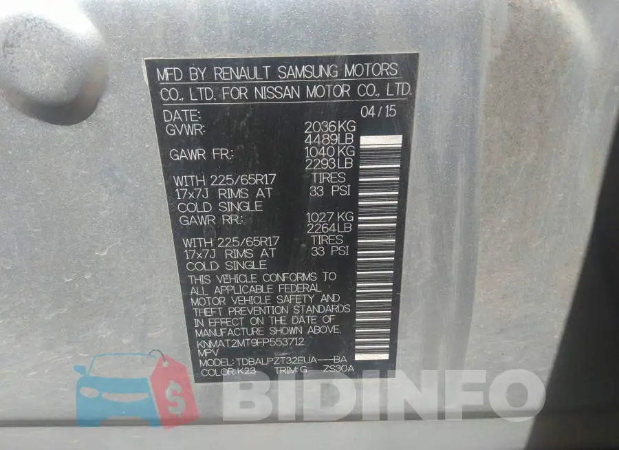 KNMAT2MT9FP553712 Photo# 9