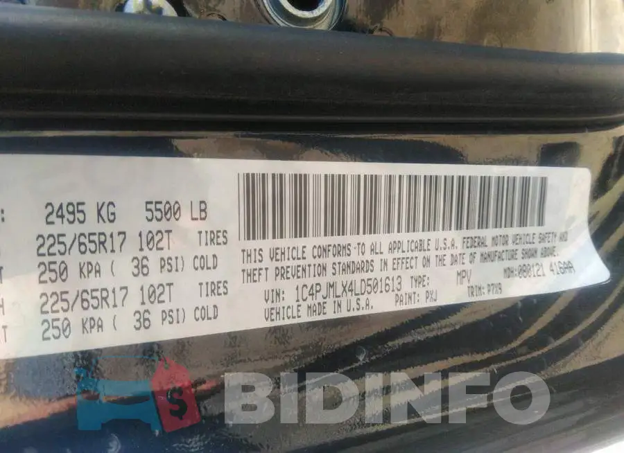 1C4PJMLX4LD501613 Photo# 9