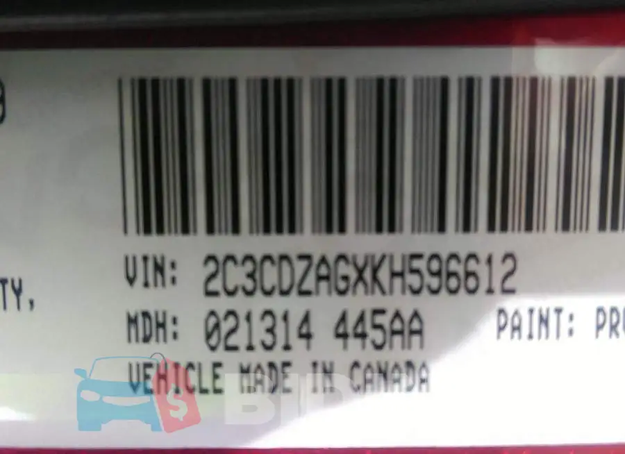 2C3CDZAGXKH596612 Photo# 9